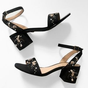 Nanette Lepore Ruby Floral Block Heel Sandals